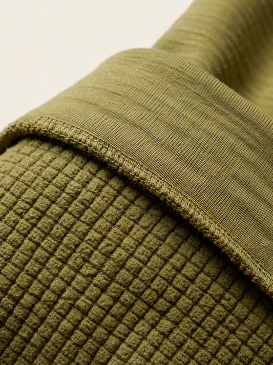 Grid Fleece Swoveralls - Moss