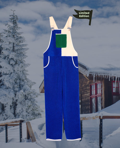 Teddy Fleece Swoveralls - Blue/Green