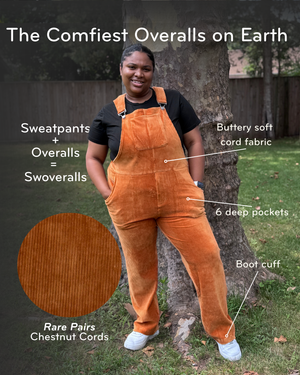 Corduroy Swoveralls - Chestnut