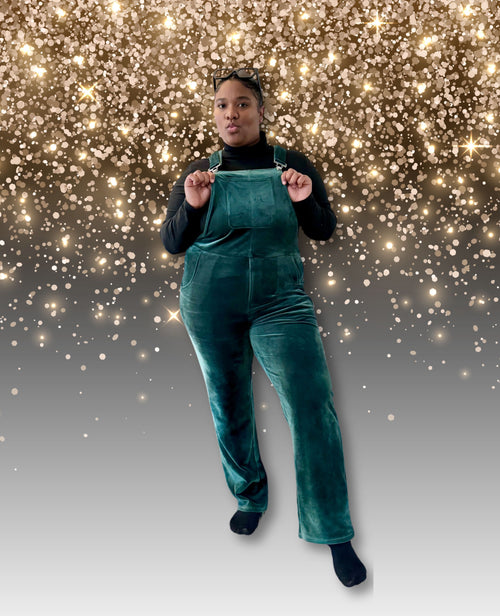 Velour Swoveralls - Emerald