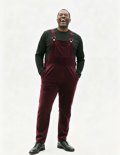 Velour Swoveralls - Burgundy