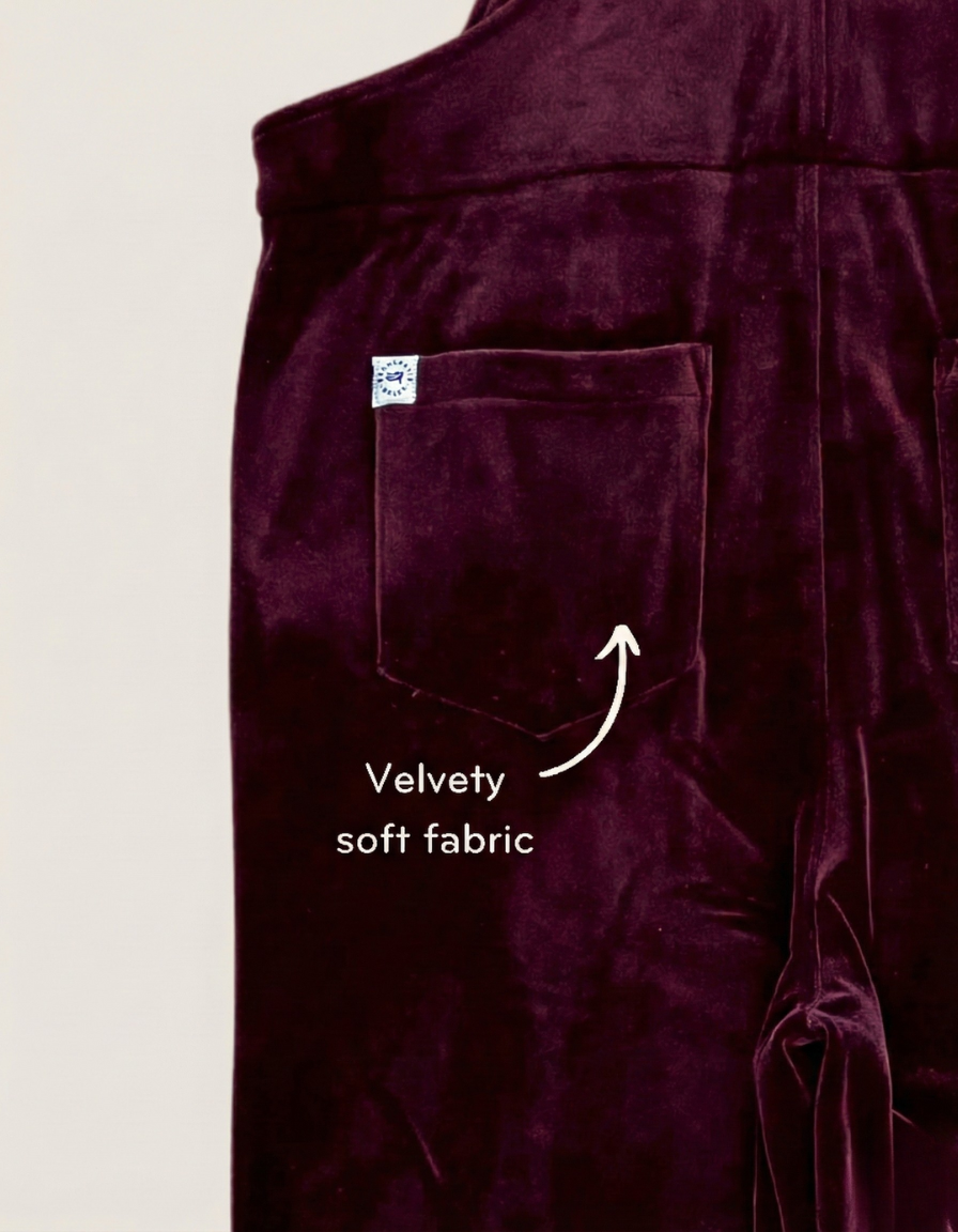 Velour Swoveralls - Burgundy