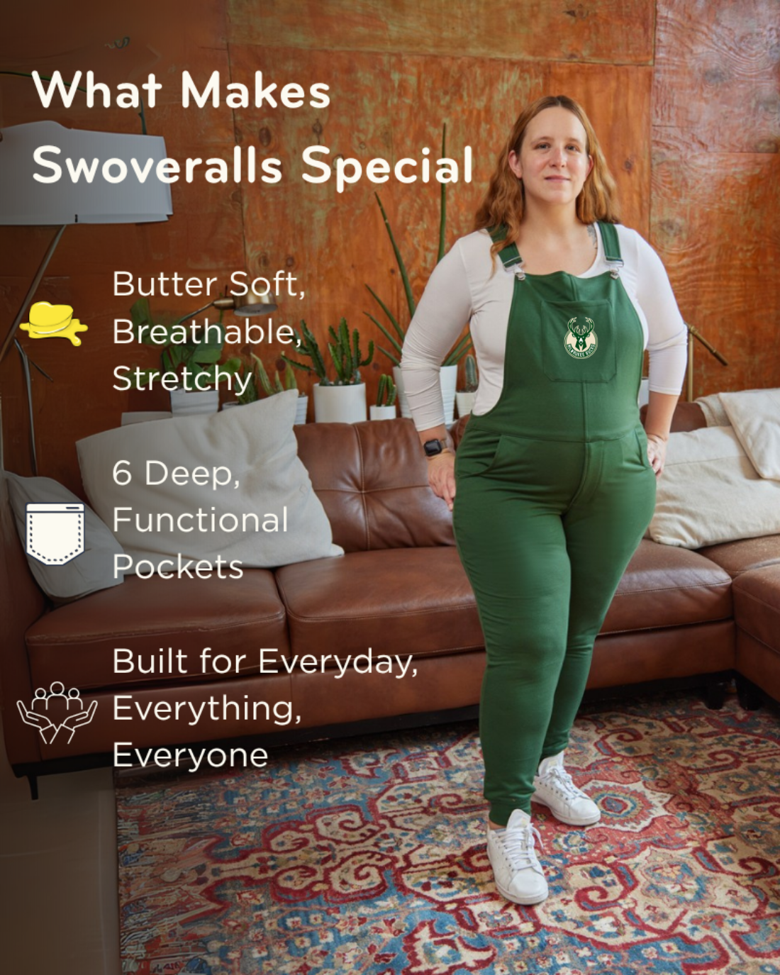 Milwaukee Bucks Swoveralls - Forest Green