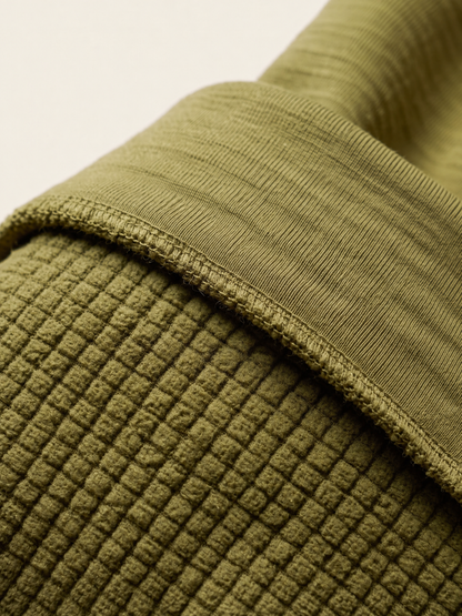 Grid Fleece Swoveralls - Moss
