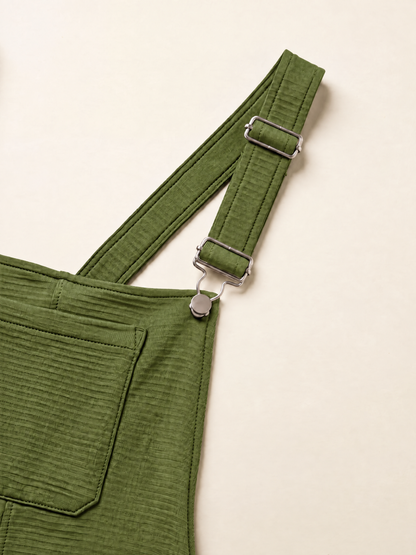 Grid Fleece Swoveralls - Moss