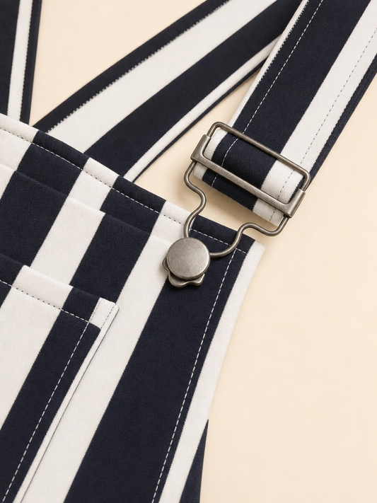 Swoveralls - Black/White Stripes