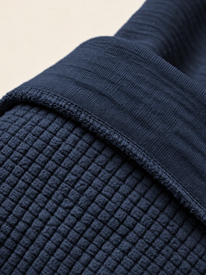 Grid Fleece Swoveralls - Glacier Navy