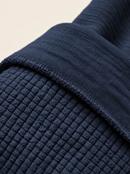 Grid Fleece Swoveralls - Glacier Navy