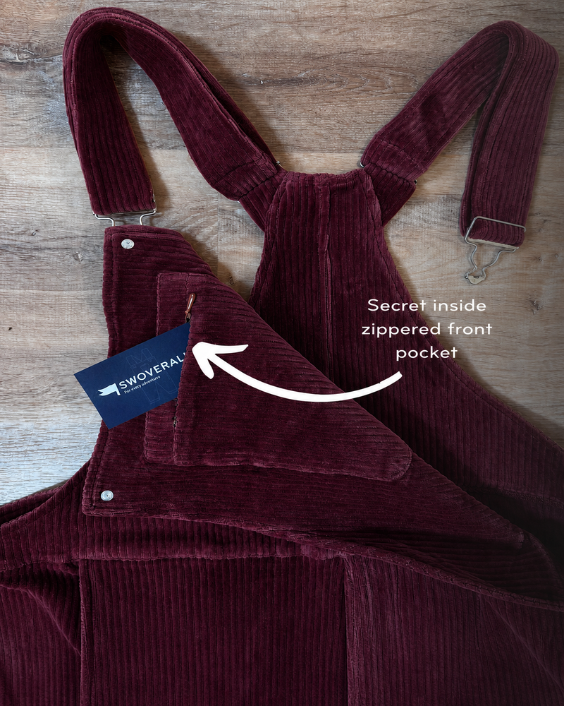 Corduroy Swoveralls - Bordeaux