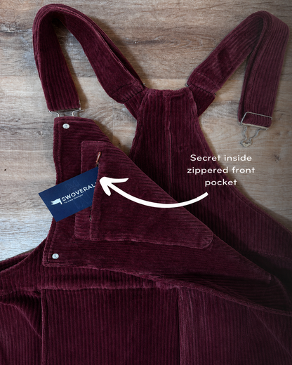Corduroy Swoveralls - Bordeaux
