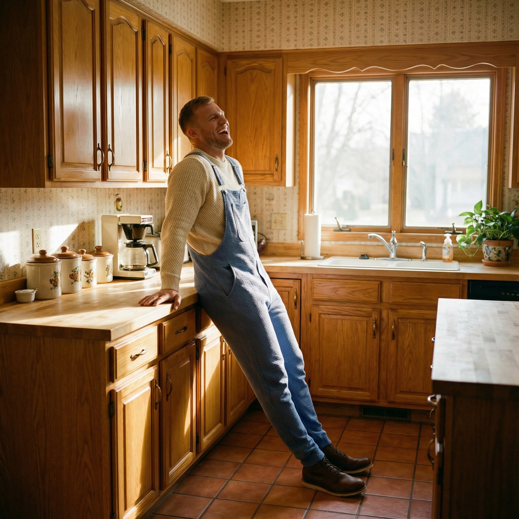 Waffle Swoveralls - Cloud Berry