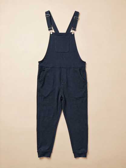 Grid Fleece Swoveralls - Glacier Navy