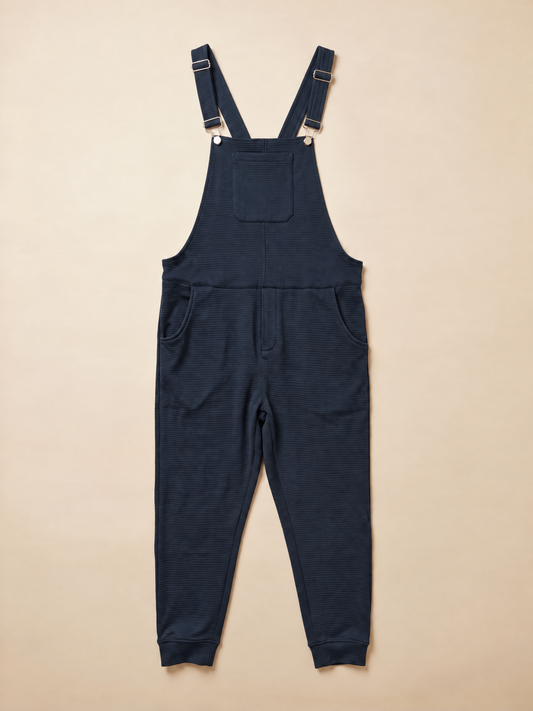 Grid Fleece Swoveralls - Glacier Navy
