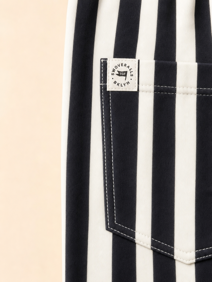Swoveralls - Black/White Stripes