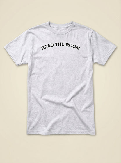 The Sidekick Tee in Marble Heather - READ THE ROOM