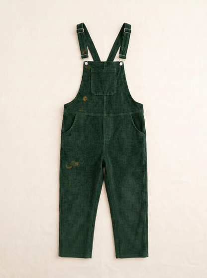 Corduroy Swoveralls - Forest Green (Rust Spots, Final Sale)